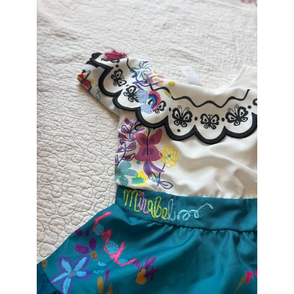 Disney Encanto Mirabel Costume Dress Girls Size 9/10 - Picture 5 of 7